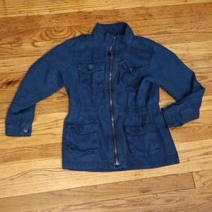 Osh Kosh Bigosh Girls Blue Zip-Up Jacket sz 8